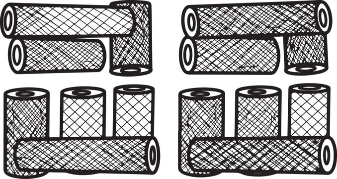 Three dimensional view of fabric texture with folds pattern Vector