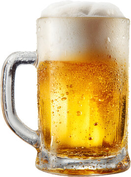 Fresh Draft Beer in a Transparent 500ml Glass Mug