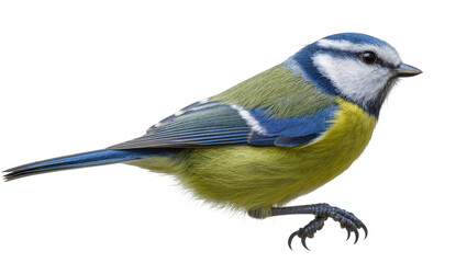 Blue Tit Bird Perched with Greenish Olive Body and Blue Wings © Sergiu