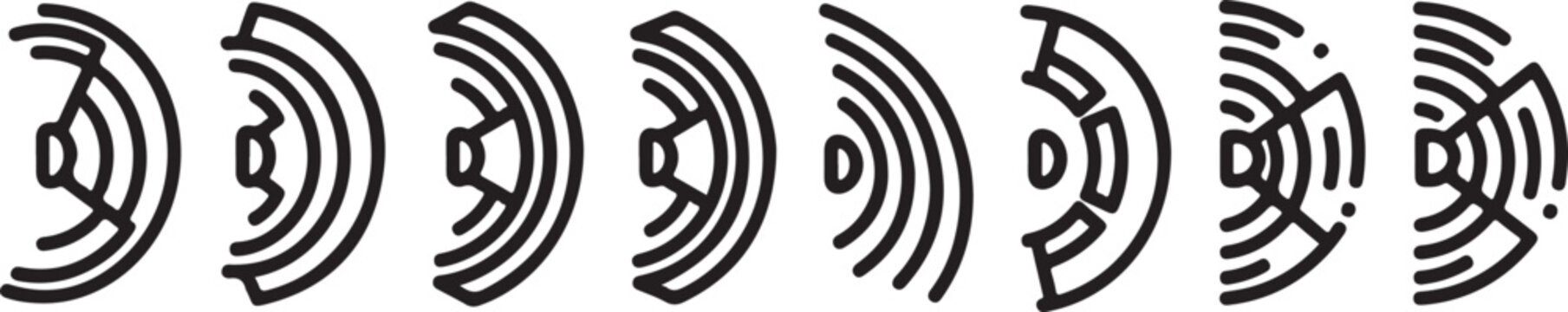 Black and white striped barber pole vector icon Vector