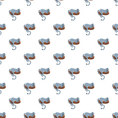 Fototapeta premium Cartoon lemurs sleeping on branches creating a cute seamless background pattern