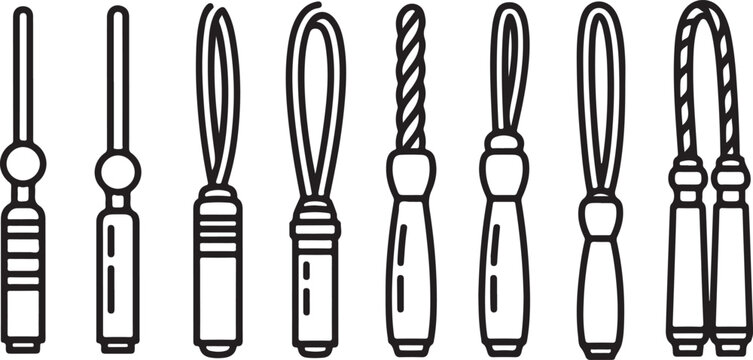 Vector icons of black hair combs and brushes isolated Vector