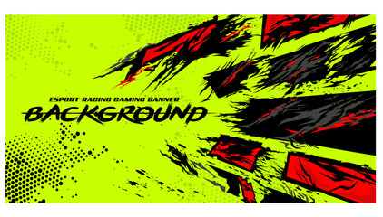 esport grunge green banner background vector anime illustration stripes livery warp decal motorsport brush © MuhammadSaifullah