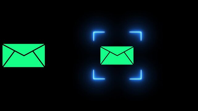 Smartphone with glowing email security interface showing phishing alert warning, spam filtering and safe messages.