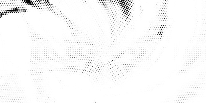 Halftone circle background. Radial comic target texture. Black and white dotted circular gradient. Fading dot epicenter wallpaper concept. Vector grunge rough round pop art rasterized backdrop