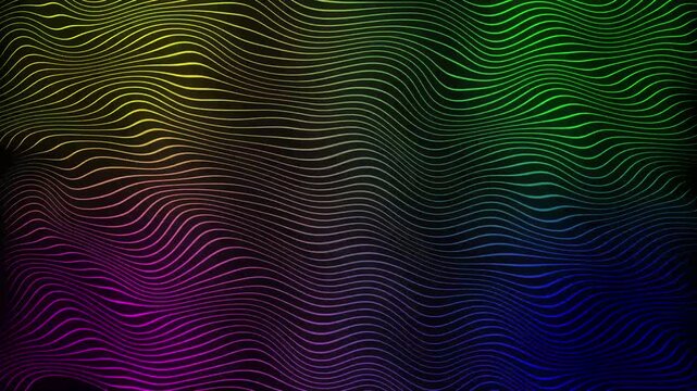Abstract neon wave background, with flowing gradient, lines and smooth, motion waves