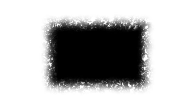 Abstract ink bleed transition effect on white background, cinematic reveal overlay
