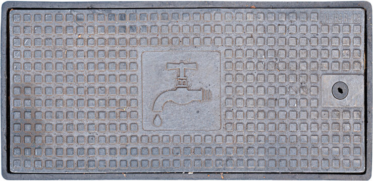 Urban water manhole cover texture for design and background use