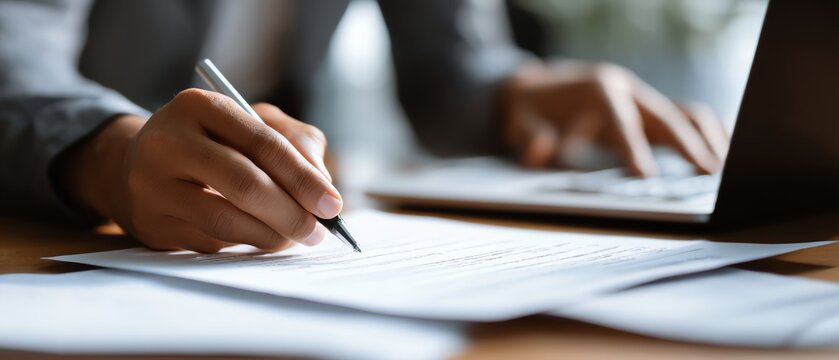 HR specialist reviewing applications for open job positions