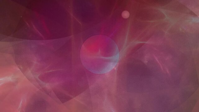 Abstract Red Nebula Background with Glowing Central Sphere Animation
