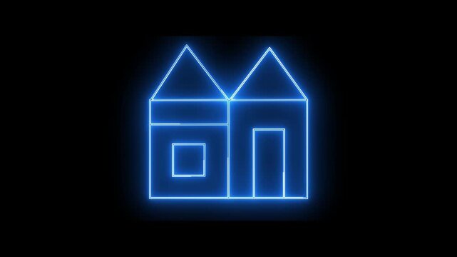 glowing home icon animation