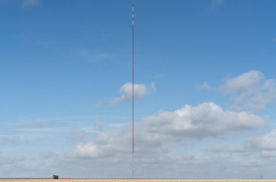 R&uuml;ckbau des h&ouml;chsten Windmessmastes der Welt in J&uuml;chen