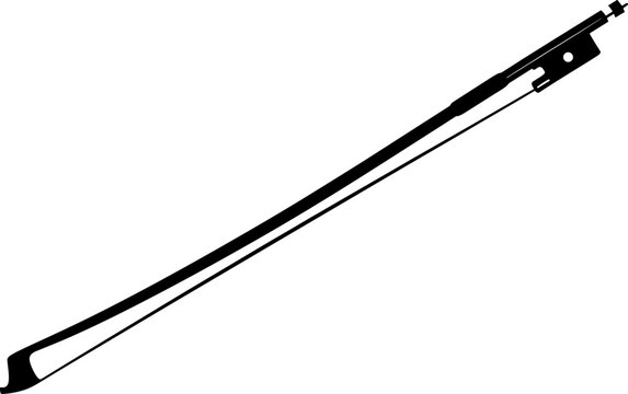Musical violin bow silhouette used for string instruments