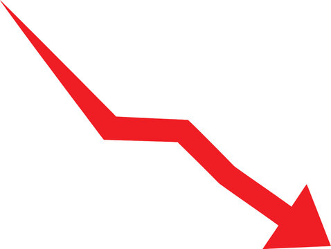Red down arrow Vector
