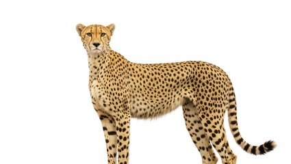 Spotted cheetah standing sideways with focused gaze © Marigold