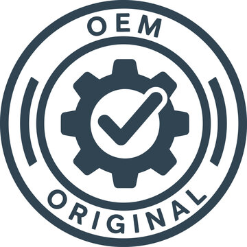 OEM Original Seal Badge Vector Icon for Product Authenticity and Quality Assurance