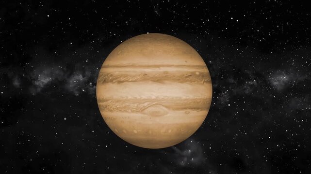 Jupiter planet animated space