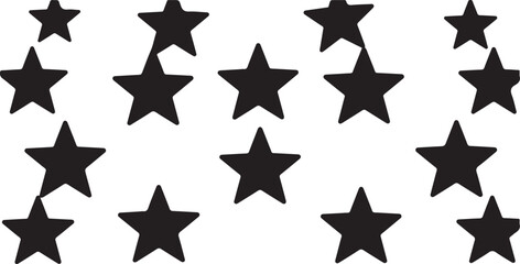 Obraz premium Black Stars, Star Icons, Vector Graphics, Black Starburst