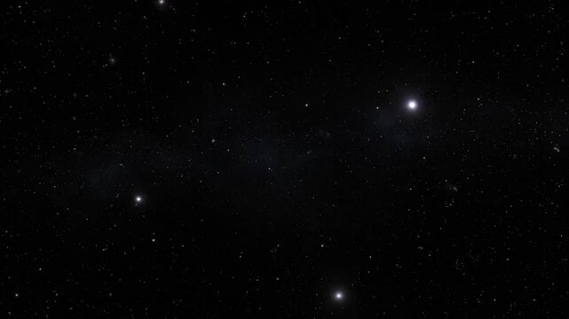 Seamless cosmic starfield background with a bright light and nebulous formations for science and space exploration themes