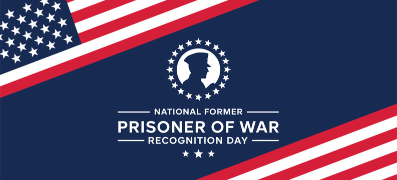 National Former Prisoner of War POW/MIA Recognition Day with US Flag, military logo