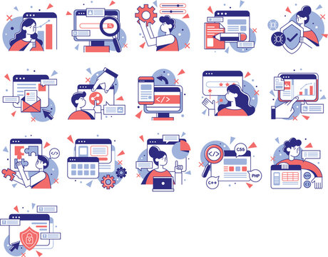 Flat Vector Programming Illustration