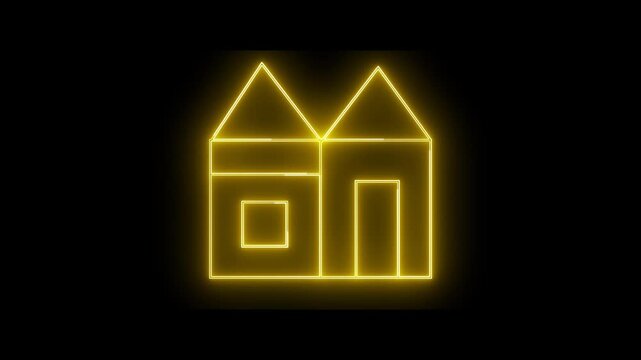 glowing home icon animation