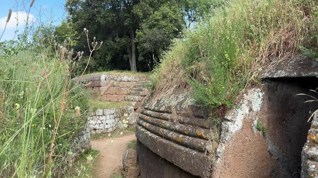 Ancient Etruscan Tumulus Tomb in Cerveteri