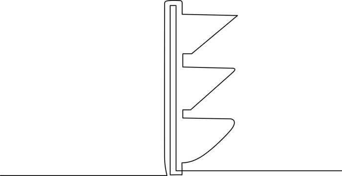 Simple abstract traffic signal with pedestrian crossing icon Vector