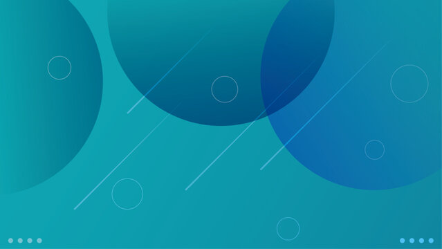 Abstract Teal Geometric Background with Gradient Circles and Diagonal Lines, Modern Minimal Design for Web UI, Corporate Presentation, Creative Tech Wallpaper and Digital Interface Layout