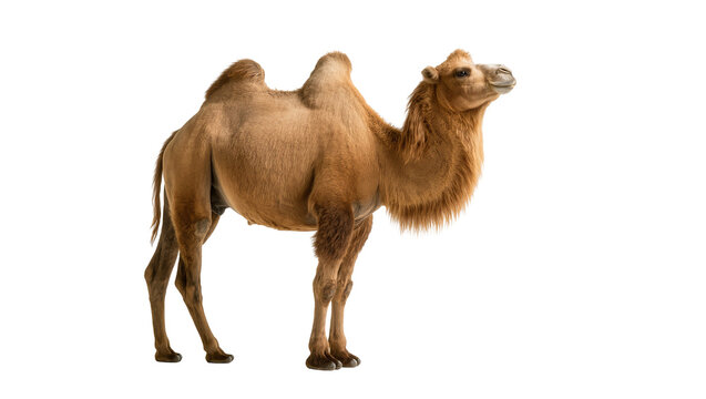 Brown Dromedary Camel Standing Profile View