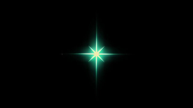 Sparkling star twinkle glitter white cartoon doodle animation Beautiful white star sparkles and glowing light flares on a black screen; 4K seamless loop for festive holiday decorations magical scenes