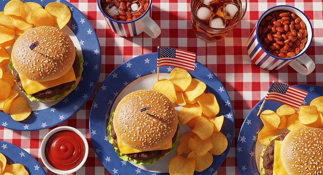 Festive 4th of july independence day food celebrating 250 years of american tradition