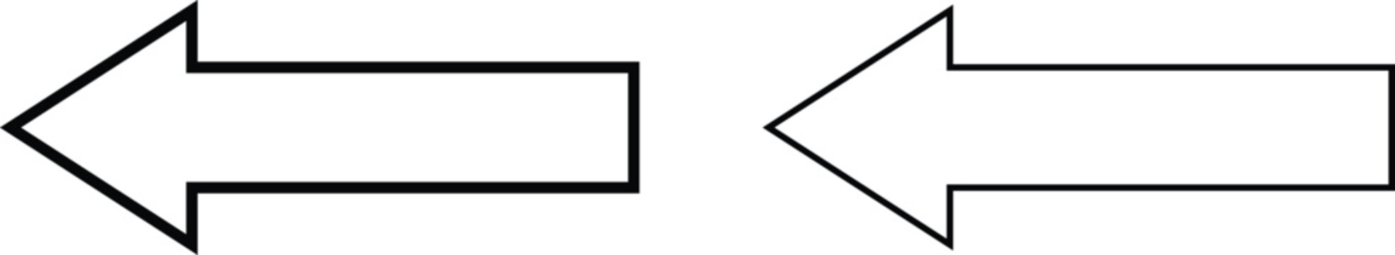 Two black arrows pointing in opposite directions