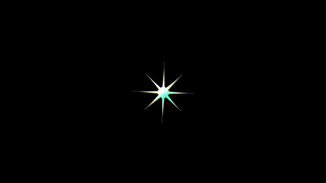 single star glitter, sparkle, twinkle animation on traparent. sfx included Seamless 4K animation of glowing white stars and glitter dust particles; elegant star twinkling effect  decorative holiday