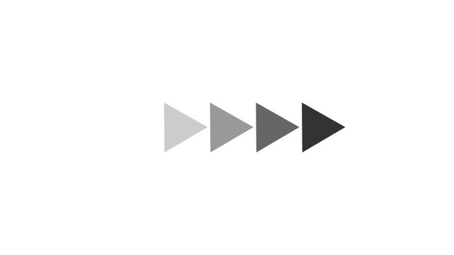 Arrow progression sequence showing increasing darkness three frames