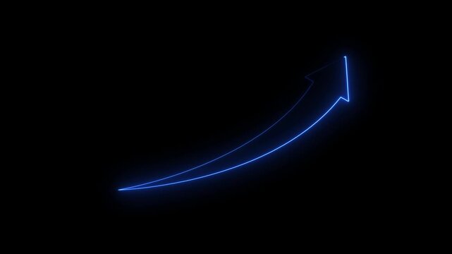 Neon blue arrows pointing upwards three frame progression