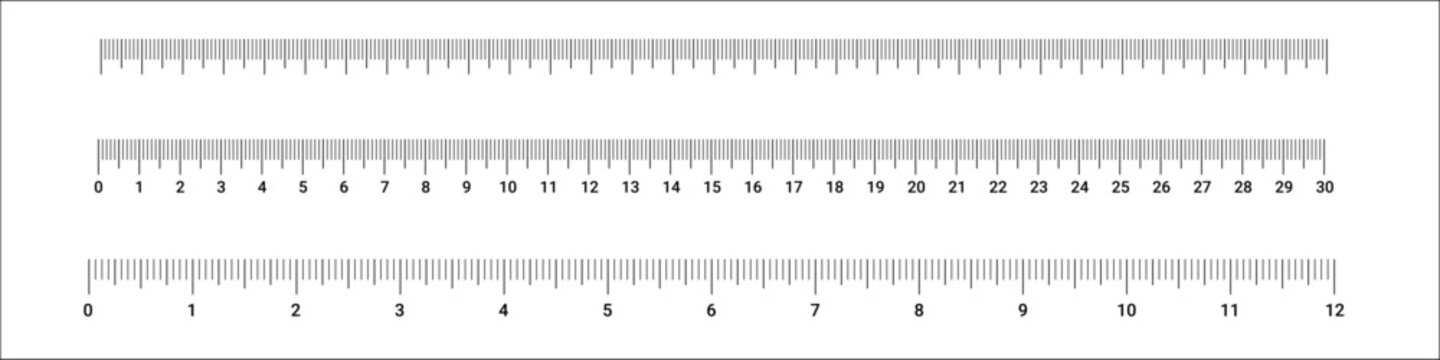 Ruler scale number marking vector illustration. ruler scale in centimeter and inch. clean vector design of scale template.