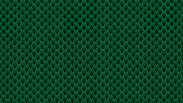 Seamless green dragon scale pattern background