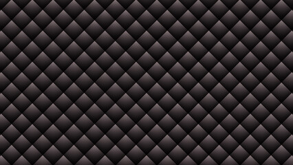 Fototapeta premium Seamless dark quilted leather pattern background
