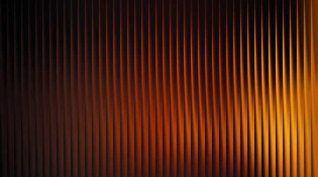 Abstract background, of vertical parallel, lines with gradient, orange and black lighting