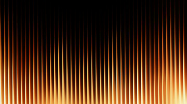Vertical glowing orange and black stripes with gradient light effects and texture