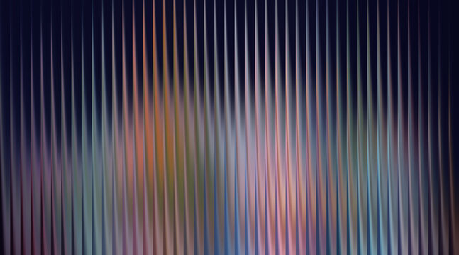 Vertical stripes with soft gradient blends of orange, pink, and blue on dark background