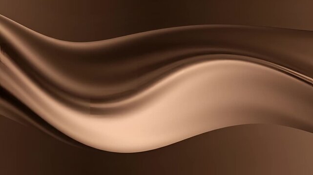 Abstract flowing liquid chocolate waves background texture.