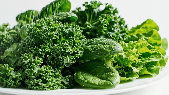 A Vibrant Collection of Fresh Leafy Greens