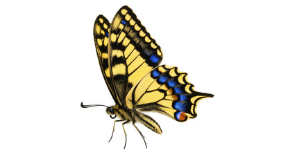 Yellow Black Blue Eastern Tiger Swallowtail Butterfly Resting © Rowan
