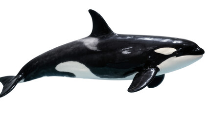 Sleek black and white Orca swimming gracefully in water © Rowan