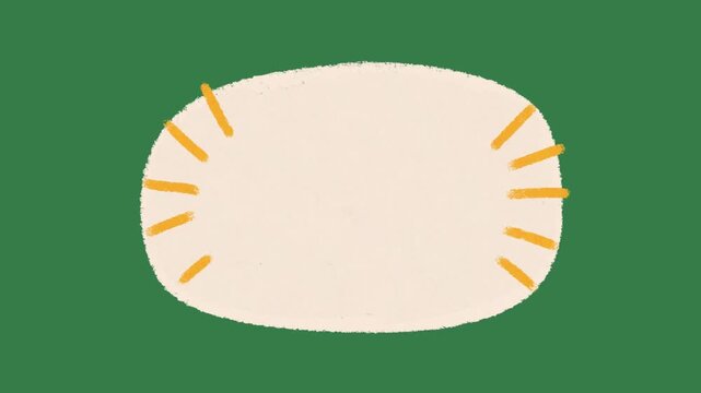 Animated Hand-Drawn Speech Bubble with Speed Lines on Green Screen | Expressive Comic Shout Box hand drawn animation