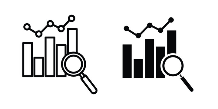 Data analytics icon concepts for website projects