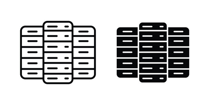 Data center icon concepts for website projects