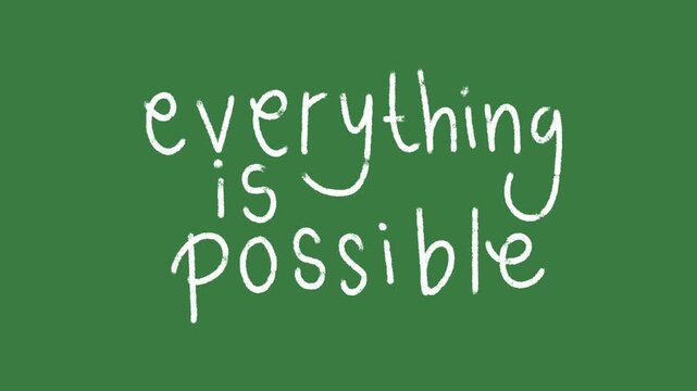 Everything Is Possible Quote Hand-Drawn 2D Animation on Green Screen | Limitless Mindset hand drawn animation